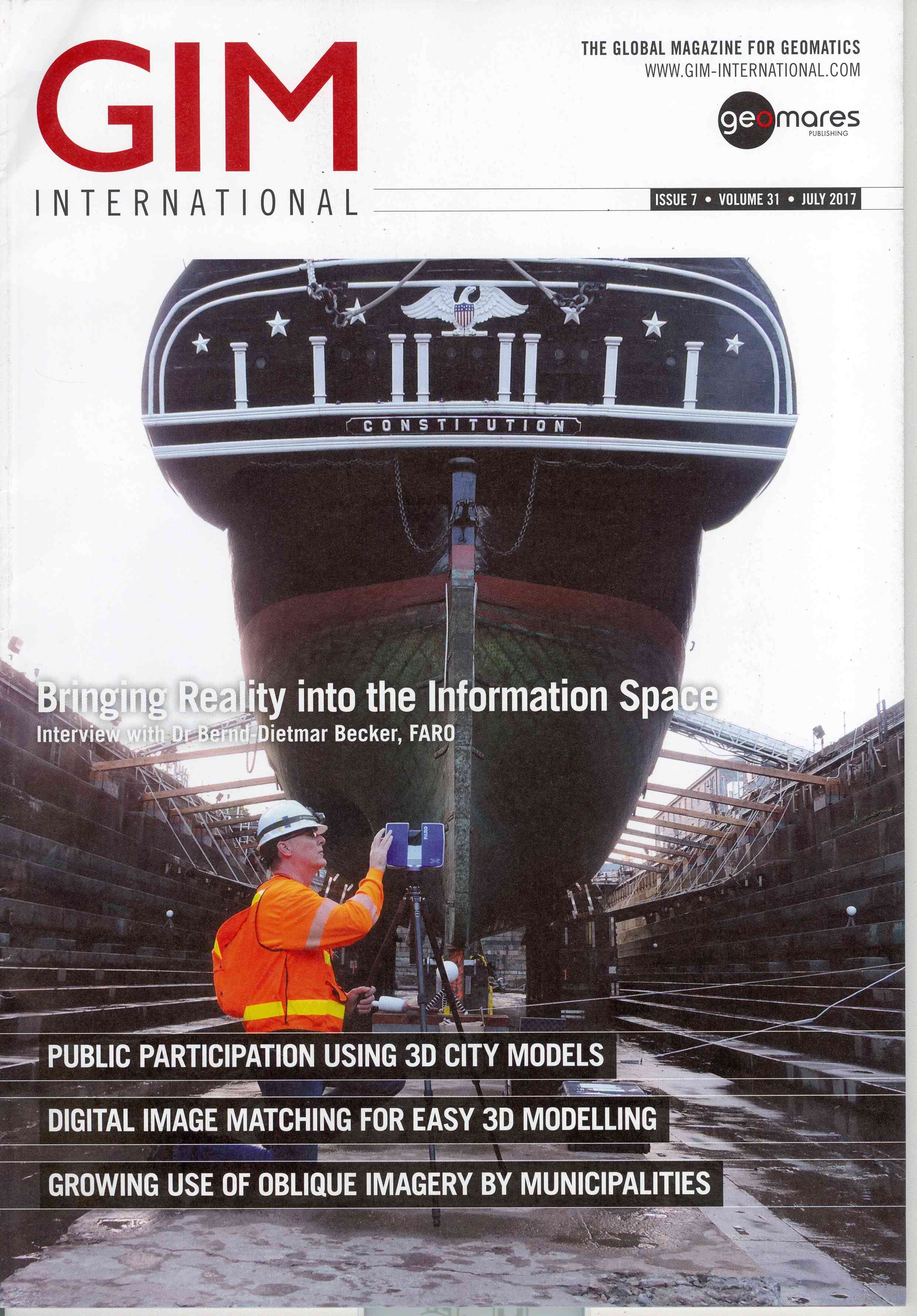 Обложка GIM International: Bringing Reality into the Information Space