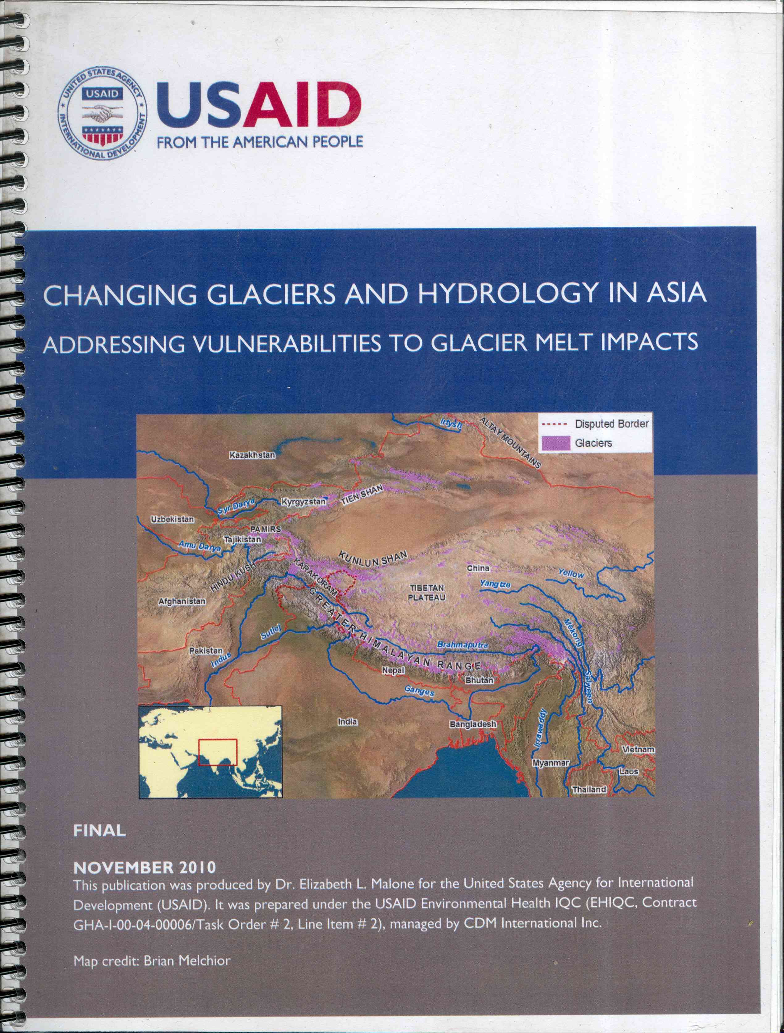 Обложка Changing Glaciers and Hidrology in Asia